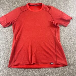 Patagonia Capilene Cool‎ T-Shirt Performance Athletic Top Red Mens Size